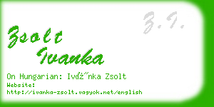 zsolt ivanka business card